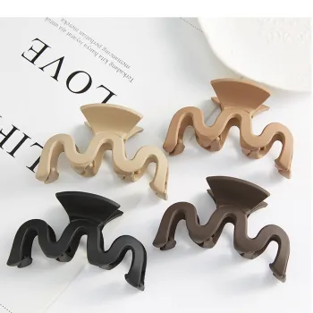 DOMOHO M-Type Large Plastic Shark Clip - 9cm Frosted Female Hairpin