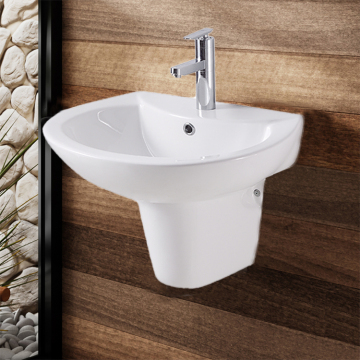 Toptan zarif kaliteli otel yuvarlak şekil duvarlı banyo havzası