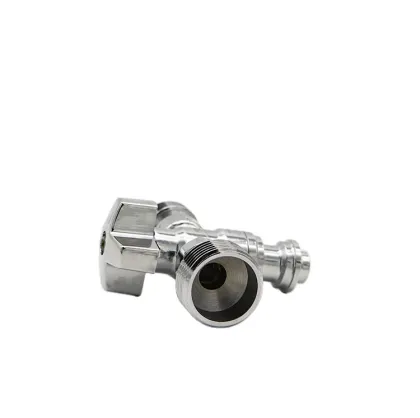 Three-Way Brass Angle water Valve water Accessories Brass Angle Valve with Zinc Handle