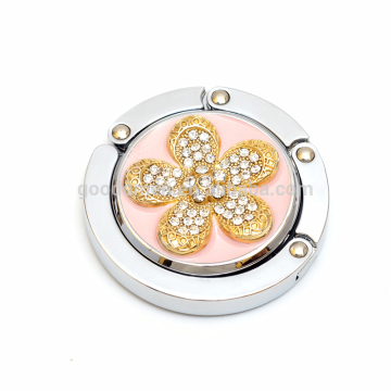 christmas gifts zinc alloy foldable metal bag hanger with your logo for ladies