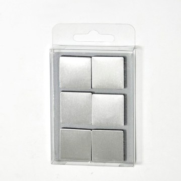 6 pcs whiteboard Stainless Steel Square Magnet Set