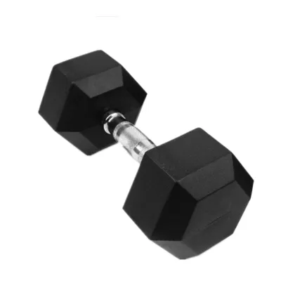 High Quality Gym Equipment Rubber Dumbbells Free Weights Hexagonal Dumbbells Cheapest Dumbbells Online