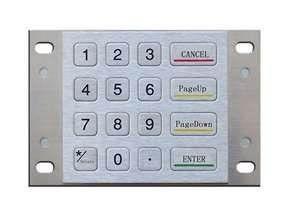 Rugged 12 short-travel keys metal numeric keypad MKP92-12F