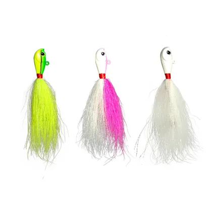 High-Quality Saltwater Fishing Jig Teasers - 3/5oz 28g Bucktail Jig Heads