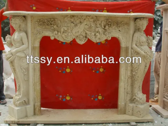 Limestone Marble Electric Fireplace