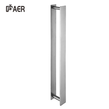 Silver Wall Mounted Solid Vertical Towel Bar