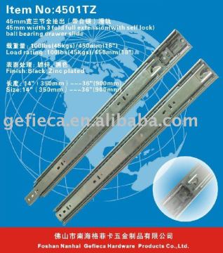45mm self-closing drawer slide