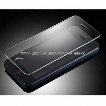 Tempered Glass Screen Protector for iPhone 5/5C/5S, 8-9H Surface Hardness, 0.33 and 0.4mm Thickness