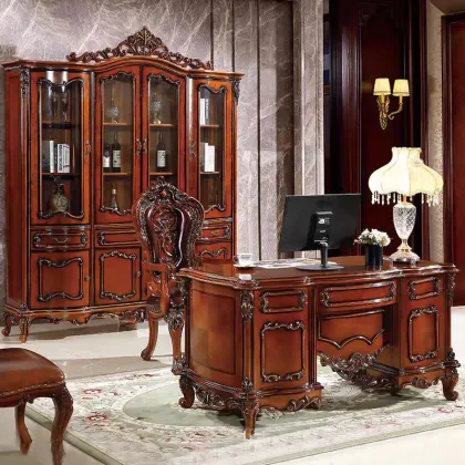 American Antique Solid Wood Luxury Bedroom Closet Wardrobe