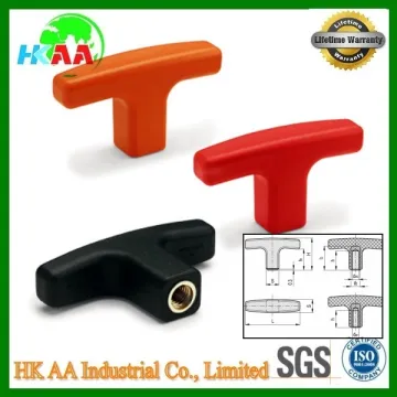 Handle with brass boss, plain or threaded blind hole