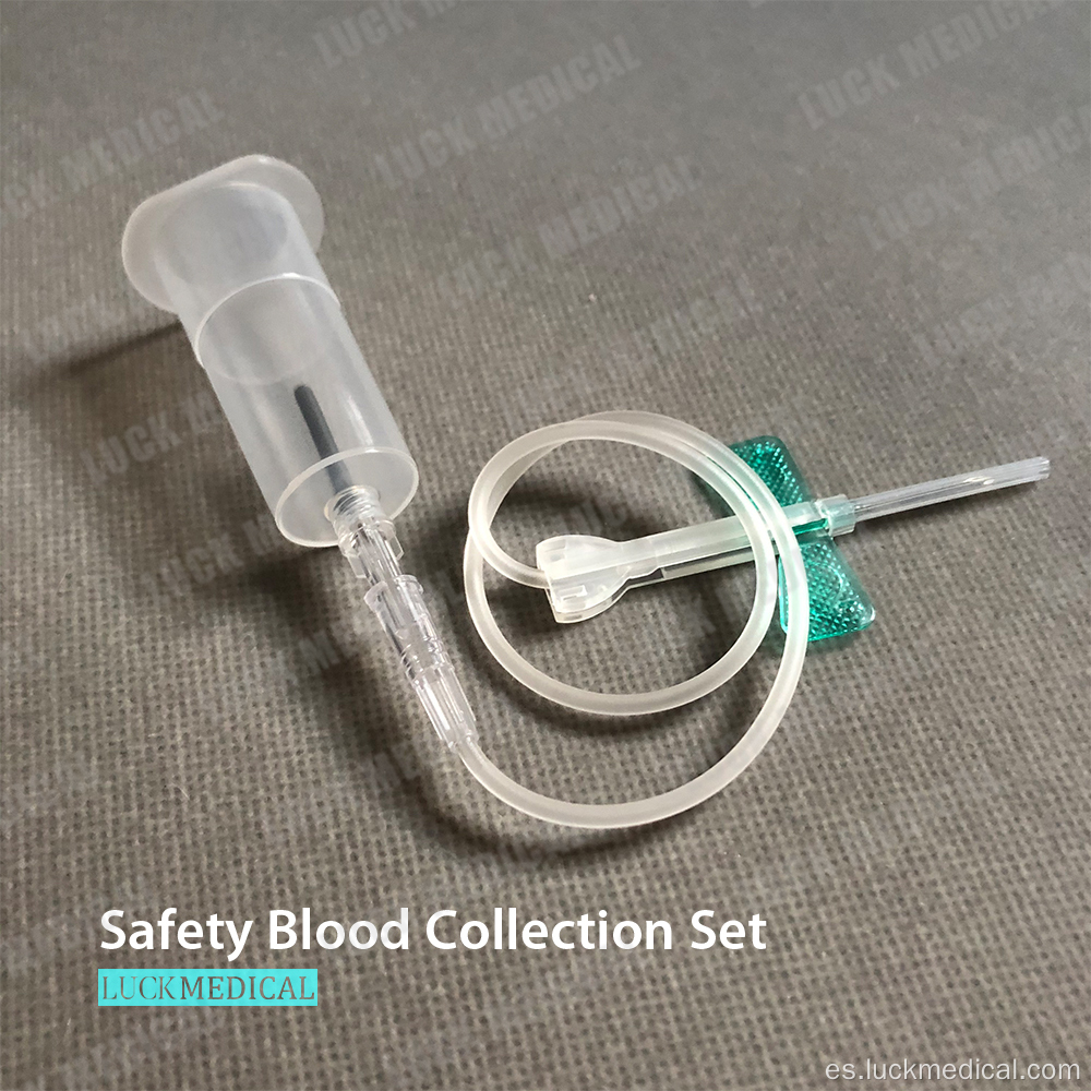 Conjunto de infusión de recolección de sangre de seguridad