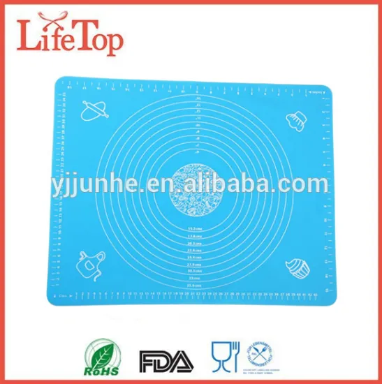 LFGB FDA Silicone Baking Mat With Measurement Pastry Mat