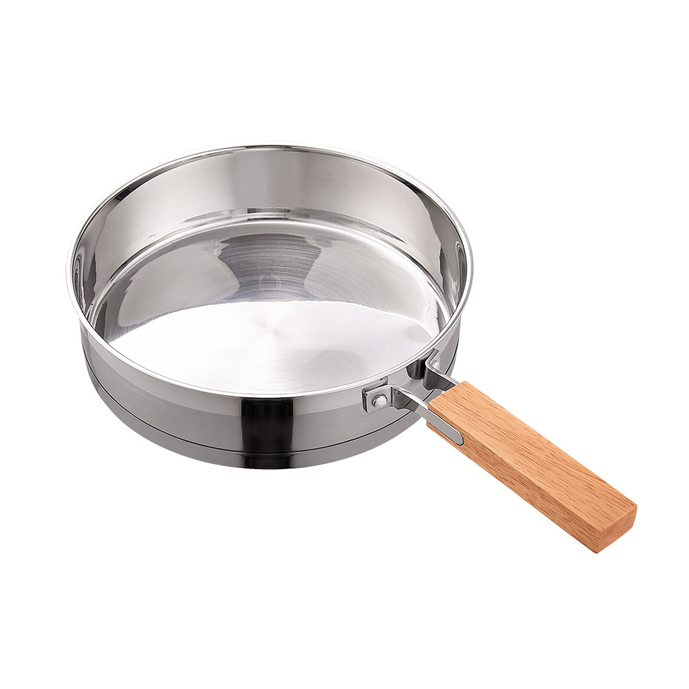 Frying Pan With Wooden Handle