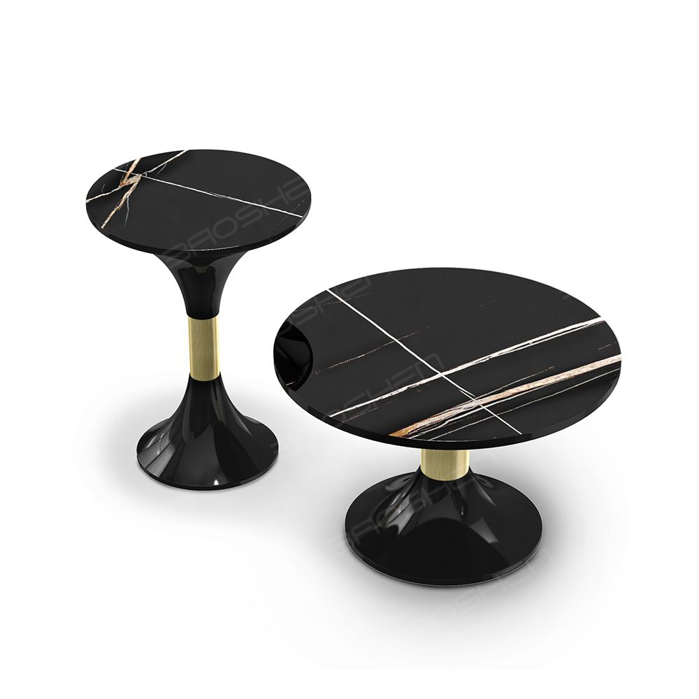 Round Metal Side Table for Home