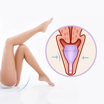 Wholesale Soft Foldable Reusable Menstrual Cup Set for Women