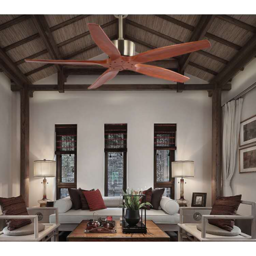 Wooden leaf ceiling fan for the living room