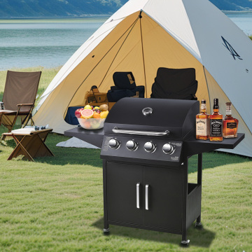 4 Burner Modern Smokeless Barbecue Stainless Steel Outdoor BBQ Gas Grill