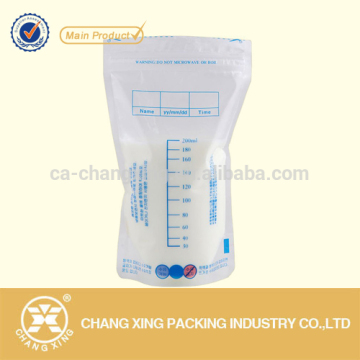 Retort Bag Zipper Stand Up Pouch Transparent Milk Packaging Bag Breast Milk Storage Bag