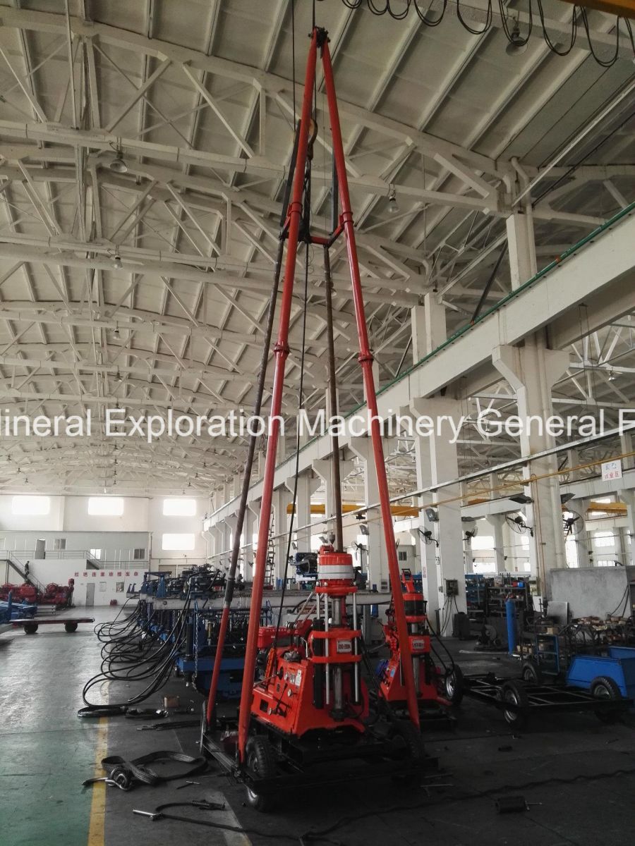 Gyq 200a Exploration Drilling Rig Soil Investigation Drilling Machine Hydraulic Chuck Light Weight 3