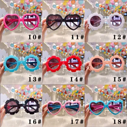 Plastic Floral Brown Sun Glasses UV400 for Little Girls