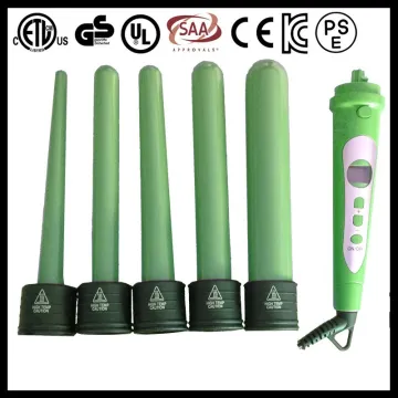 Top 10 Private label Professional Digital 5-in-1 Clipless Curling Iron Set HAIR WAND STYLING                        
                                                Quality Choice