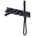 3 Knob Wall Mount Bathtub Faucet
