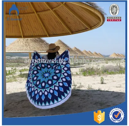 Custom Made Large Round Beach Towels Wholesale ,Beach Towels And Beach Blankets