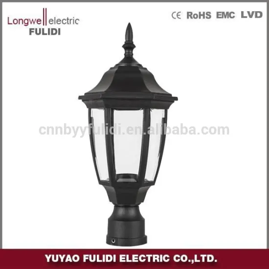 plastic decorative lantern stand/plastic garden post standing light/pillare gate lamp