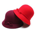 Fashion Red Fedora Hat With Bowtie