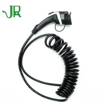 SAEJ1772 Black Type1 Connector 5meters Tethered Spiral Cable