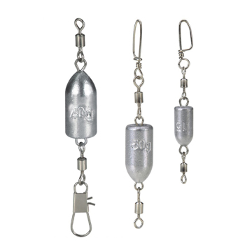 Snap Bullet Fishing Weights 8g-110g with Double Swivels and CA Snap Tackle Accessory