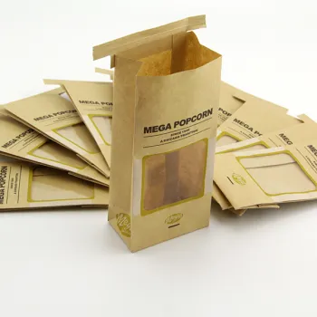 cheapest and high quanlity Kraft Paper Material Bread Paper Bag,hot sale