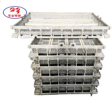 Heat treatment steel casting baskets for steel works