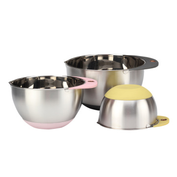 Mixing Bowl Set of 3pcs StainlessSteel for Home