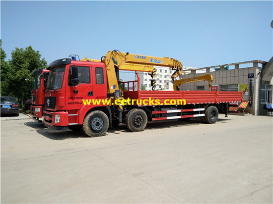 DFAC 6x2 12ton شاحنة مع رافعات