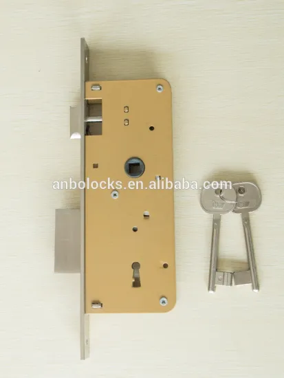 40x72mm mortise lock brown with 2 keys