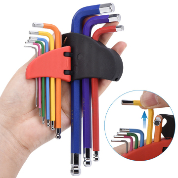 L-Type Hex Key Allen Wrench Set 1.5mm-10mm Ball End