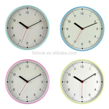 Fashion plastic candy color clock with silent movement