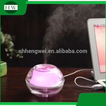 wholesale creative home plastic mini usb crystal aroma car ultrasonic aromatherapy mist air humidifier with led night light