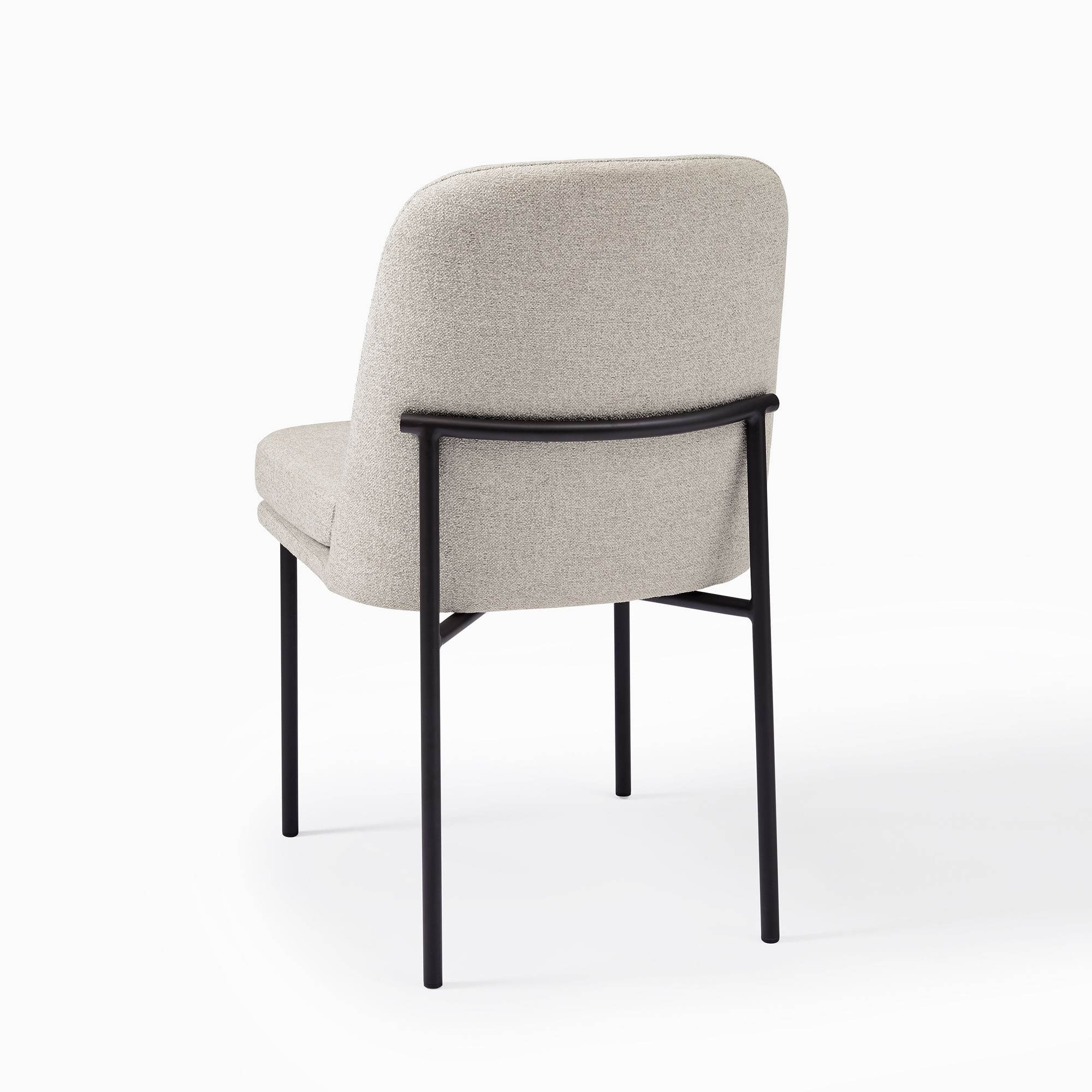 Durable Linen Dining Chair Iron Frame