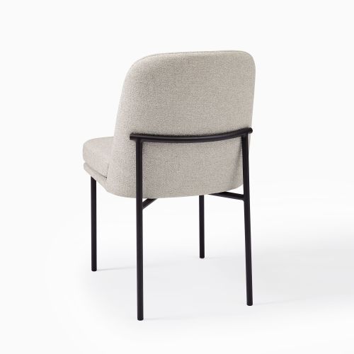 Modern Iron Frame Linen Dining Chair