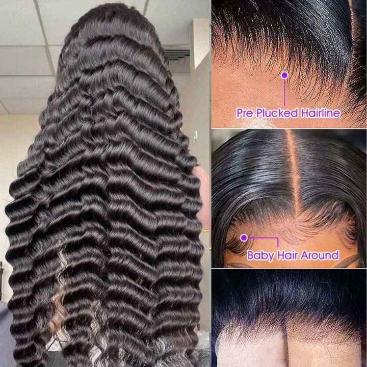 Glueless Loose Deep Wave Wigs Virgin Human Hair_yyt (4)