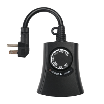 2023 BNH-60/U205LX ตัวจับเวลาโฟโตเซลล์กลางแจ้ง: 2 ช่อง -Outlet Switch STYLE STYLE SOLUTION SOLUTION