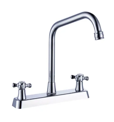 Cross handles kitchen faucet, brass kitchen faucet