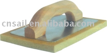 Grey Rubber Sponge  plaster trowel with Aluminium Plate &amp; Wood Handle