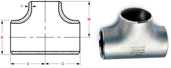 buttweld-fitting-asme-b16.9-straight-tee-dimenison