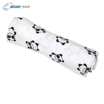 Weiche Baumwollmuschel Satin Trim Baby Swaddle Decke