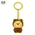 Maker cadeau personnalisé porte-clés ours en métal doré