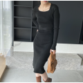 Women's Long Sleeve Square Neck Dresses