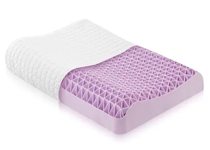 Purple Contour Pillow with Cooling Grid